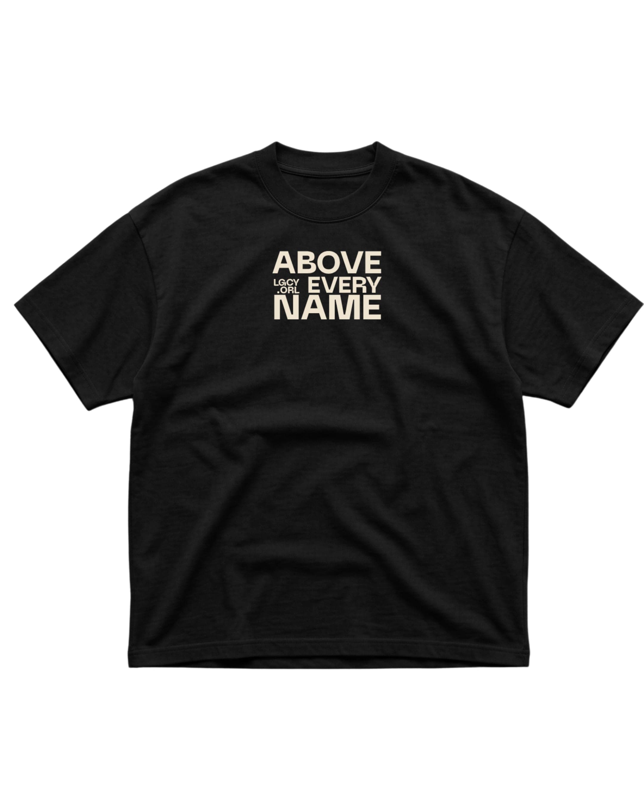 Above Every Name Tee, front