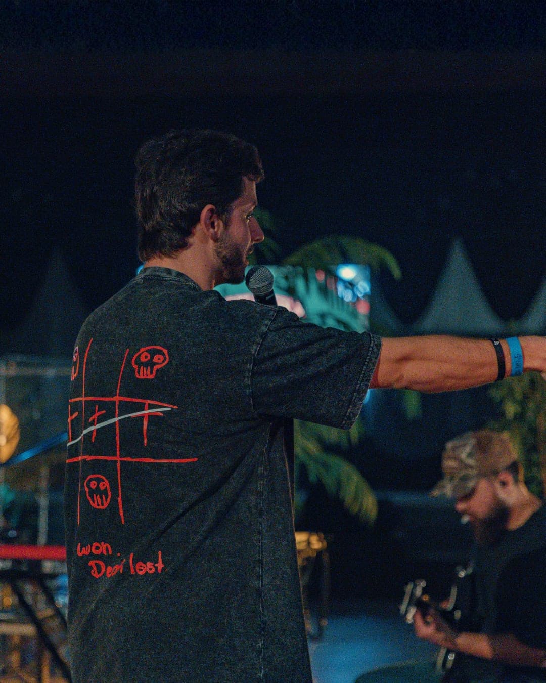 Our pastor wearing the Tic Tac Toe Tee